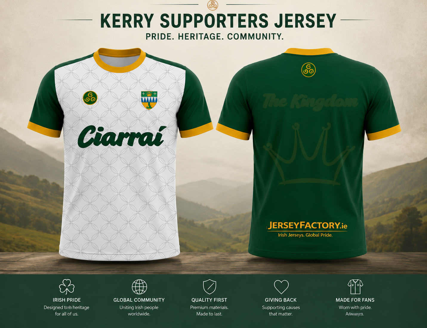 Kerry Supporters Jersey All Ireland Final Delivery Guaranteed