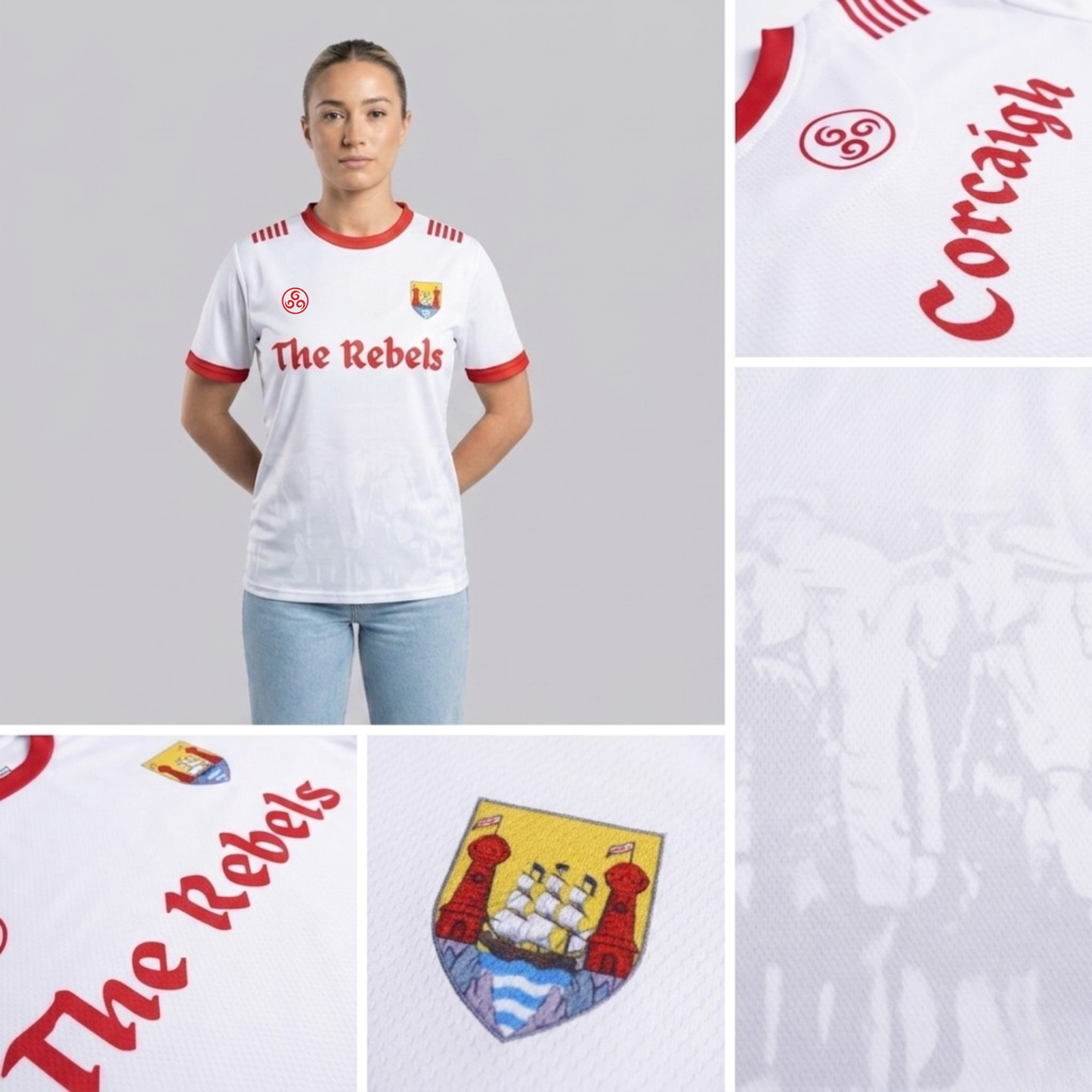Cork “The Rebels” White Jersey – 2026 Cork Training Jersey